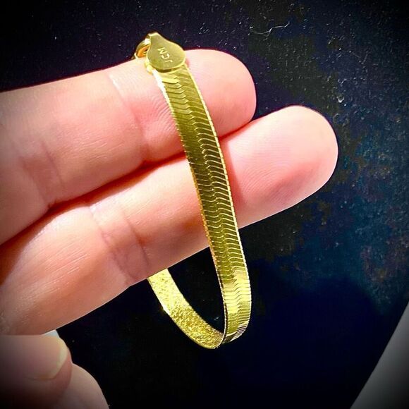 AEU# Exquisite JCM 7” Reversible Gold Vermeil Bracelet - Picture 4 of 12